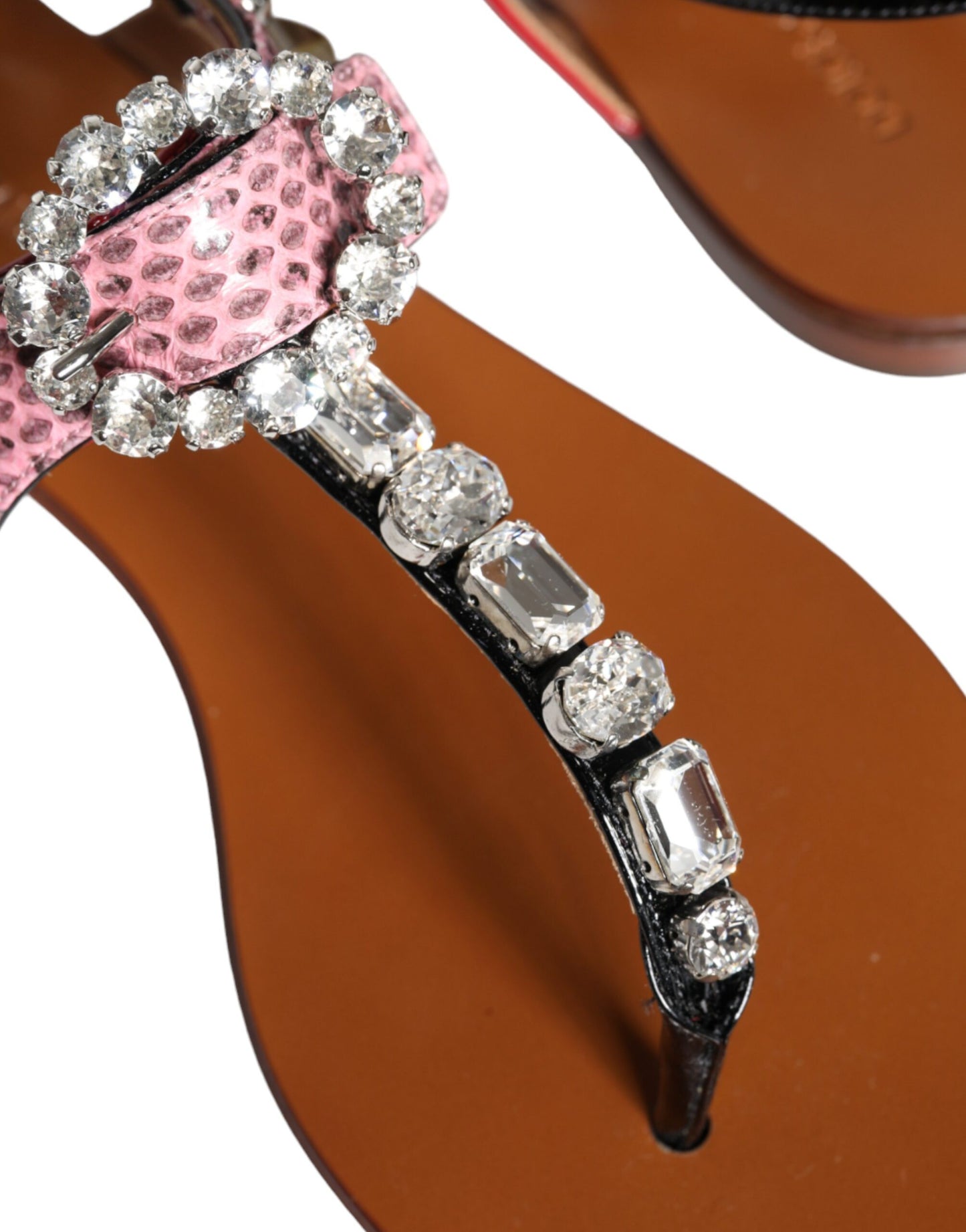 صنادل وأحذية دولتشي آند غابانا الكريستالية متعددة الألوان