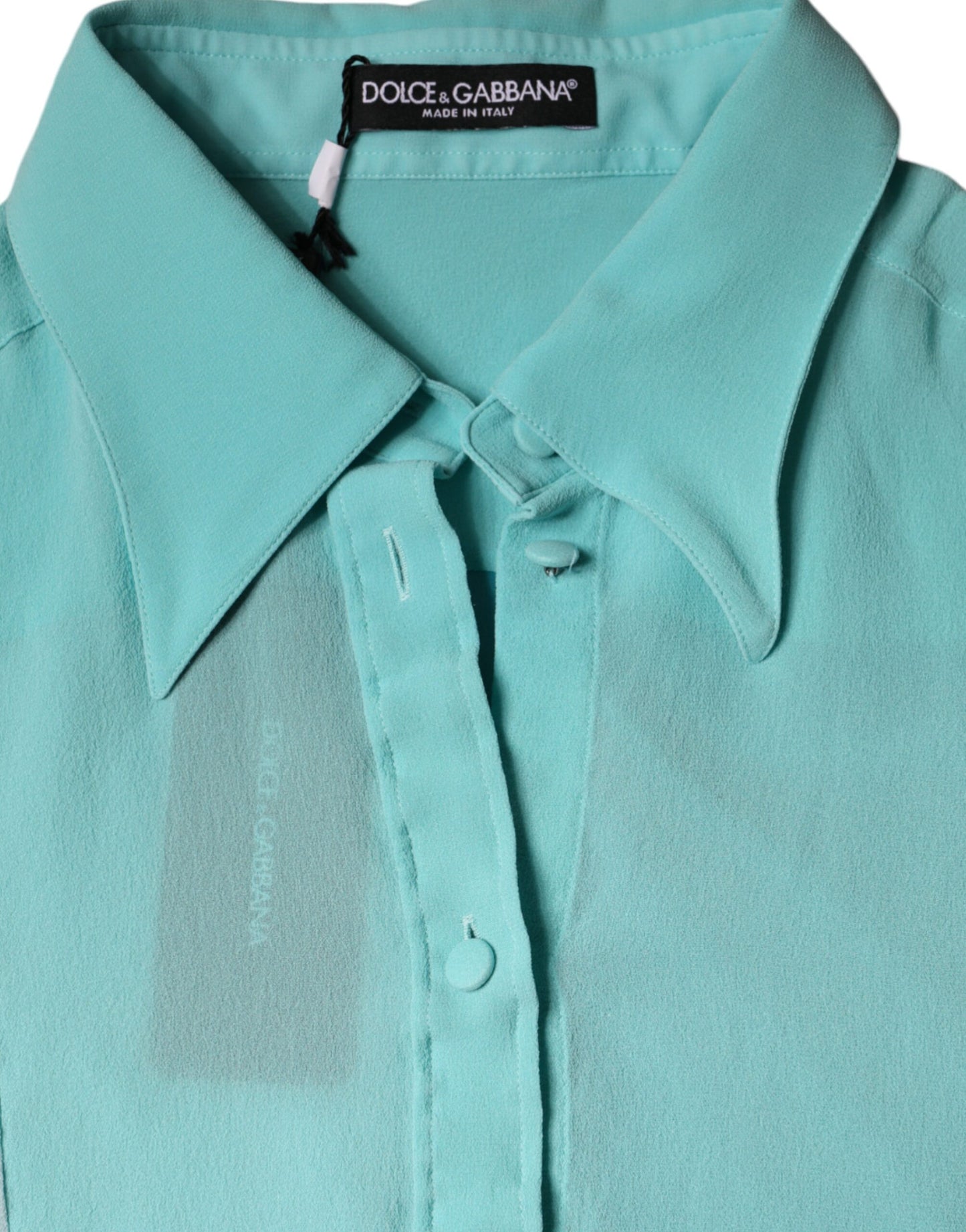 بلوزة دولتشي آند غابانا متعددة الألوان بأكمام طويلة وأزرار