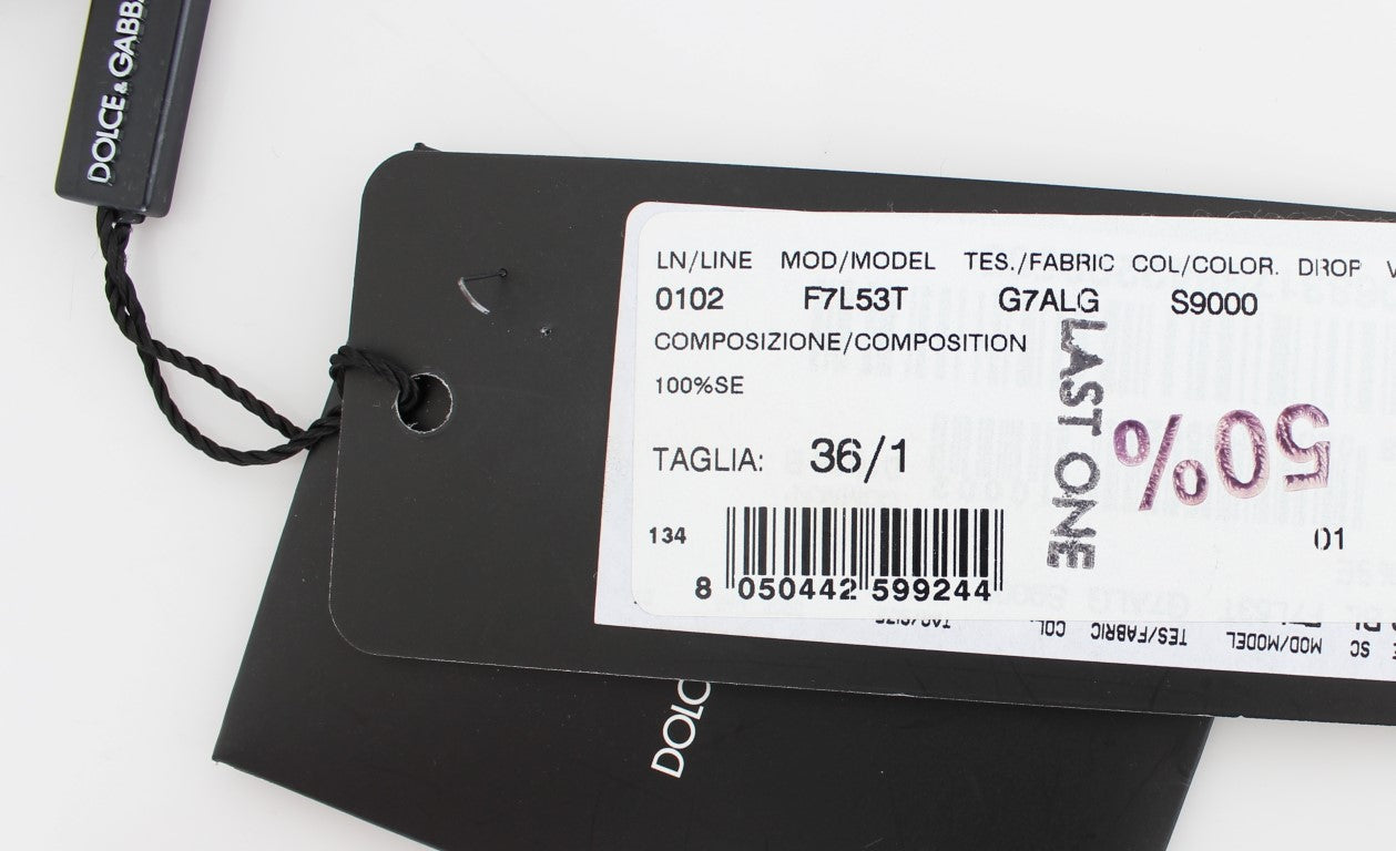 دولتشي آند غابانا بلوزة حريرية بطبعة زهور مفتاح أسود