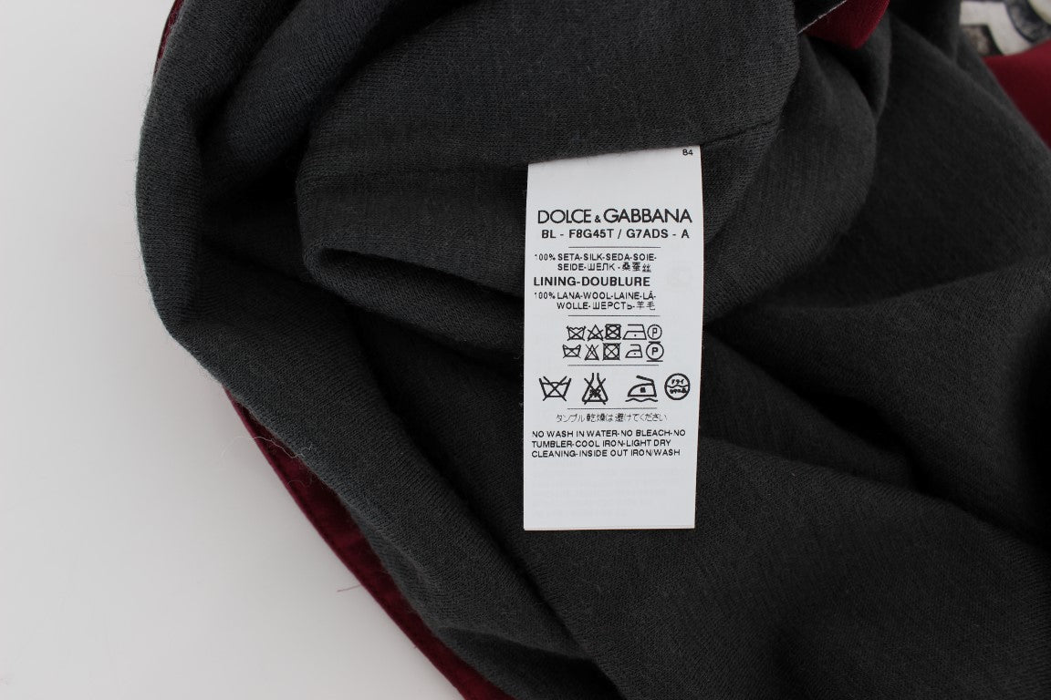 تي شيرت من الحرير بطبعة الفارس الأحمر من دولتشي آند غابانا