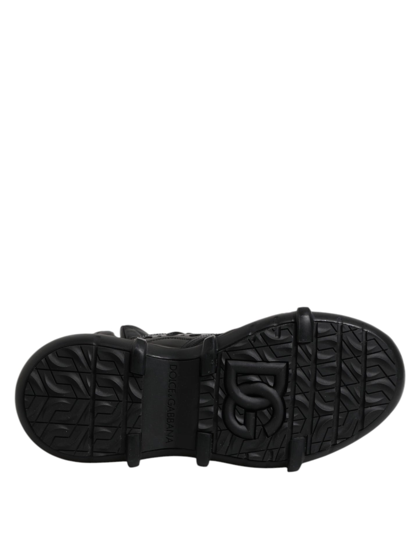 حذاء رجالي كاجوال من الجلد الأسود من دولتشي آند غابانا