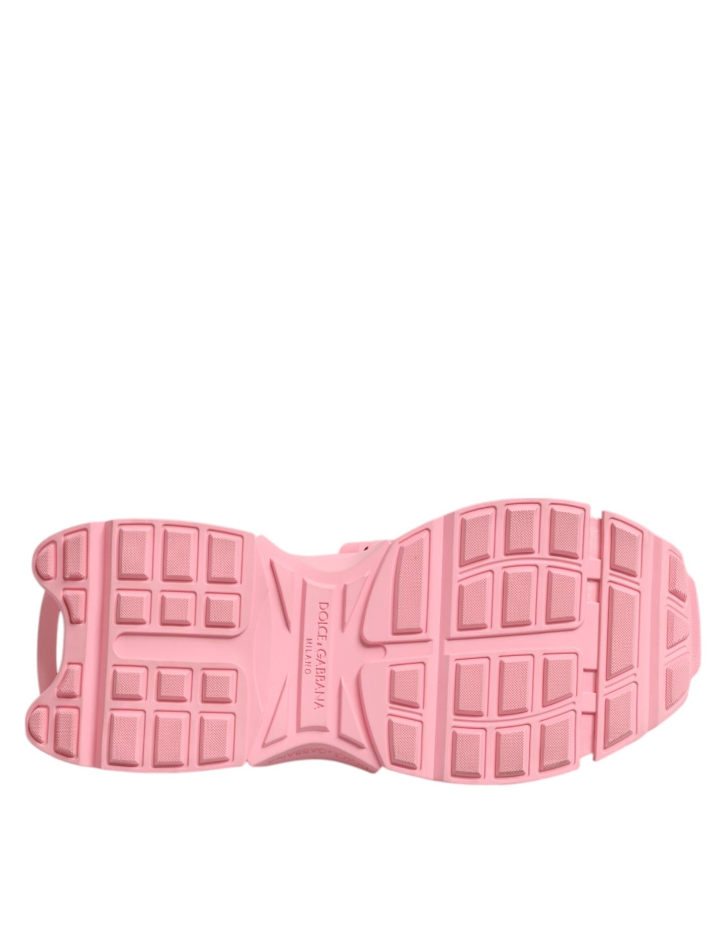 حذاء سنيكرز نسائي منخفض الارتفاع من دولتشي آند غابانا باللون الوردي