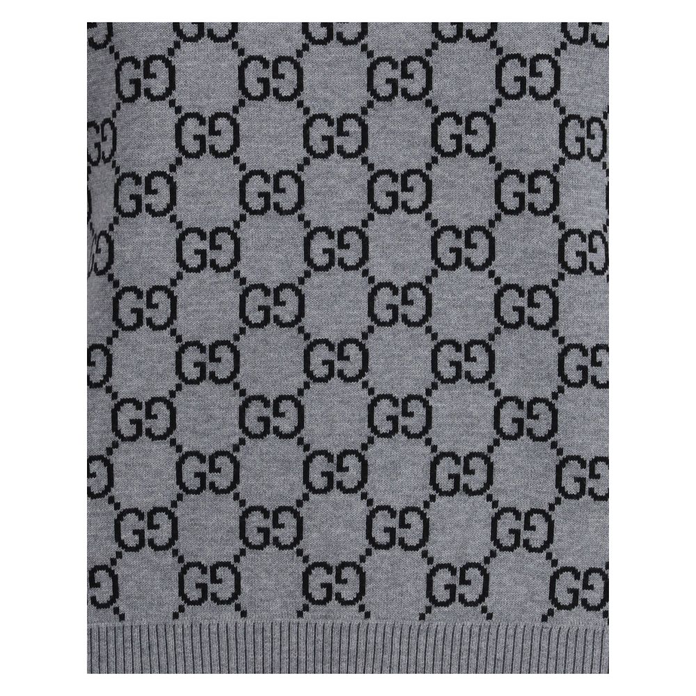 سويت شيرت صوف رمادي من غوتشي