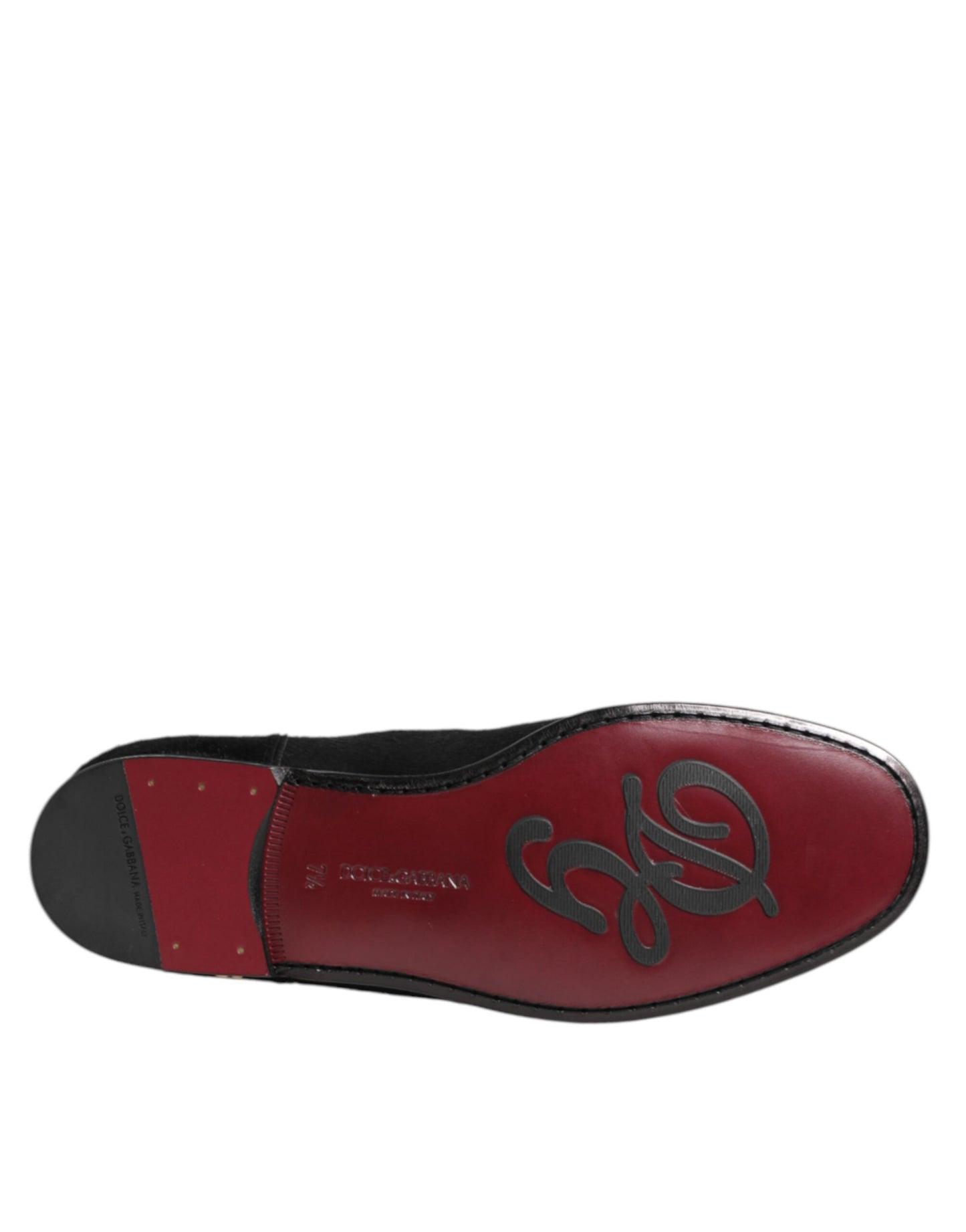 حذاء تشيلسي رجالي من دولتشي آند غابانا مصنوع من الجلد الأسود والفراء