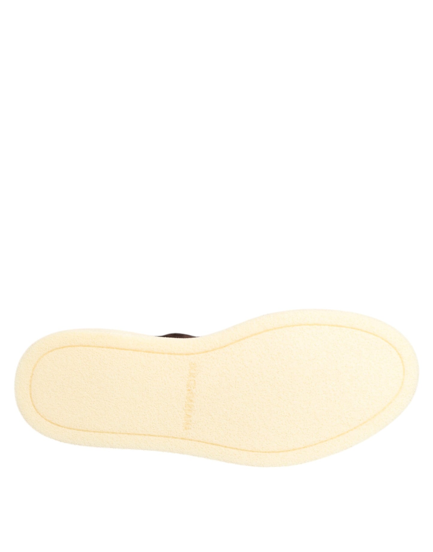 حذاء دولتشي آند غابانا قصير من الجلد المدبوغ باللون البني برباط للكاحل