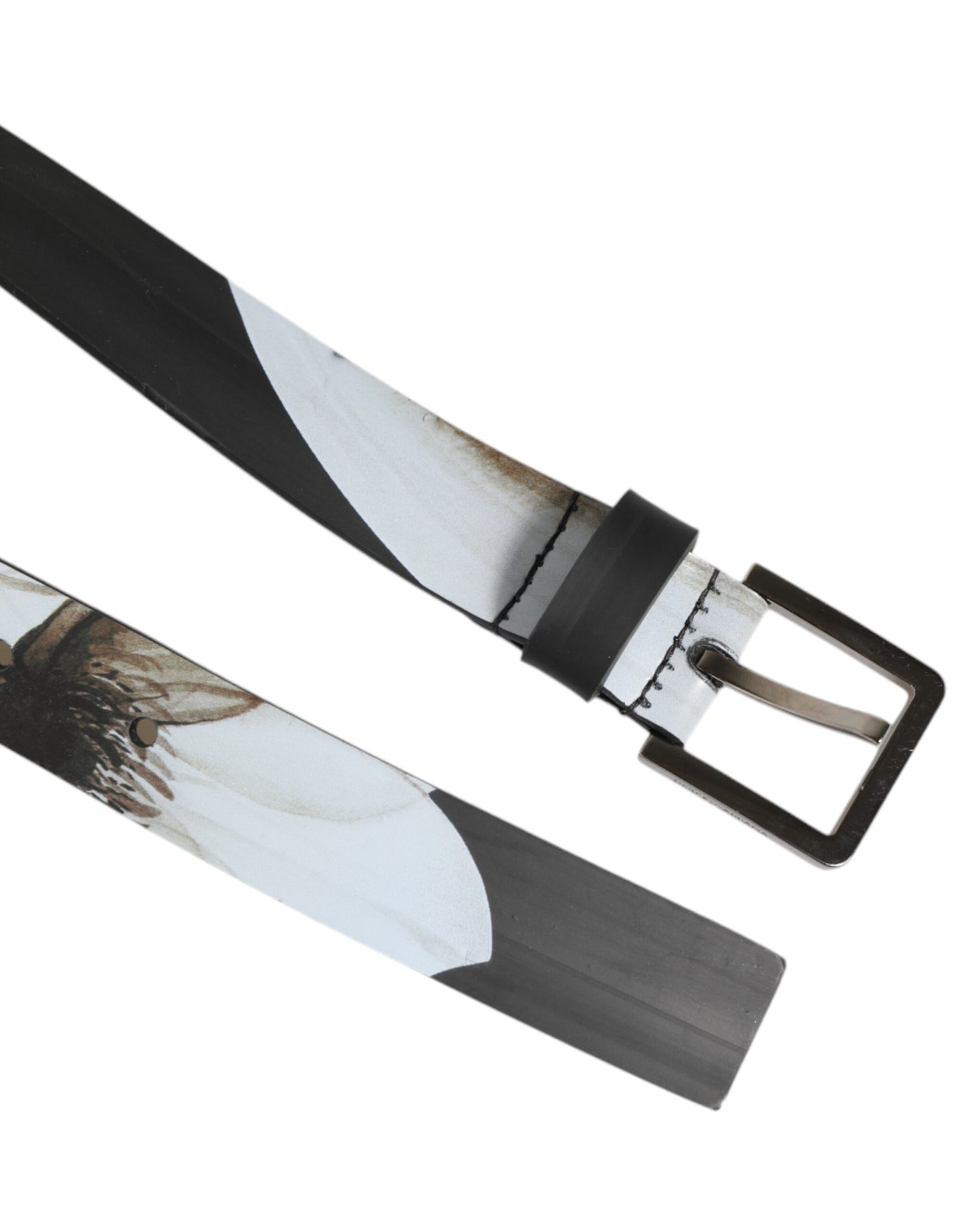 حزام دولتشي آند غابانا متعدد الألوان من مادة البولي فينيل كلوريد المزخرفة بالزهور باللون الفضي للرجال