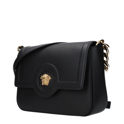 Versace Black Leather Crossbody Bag