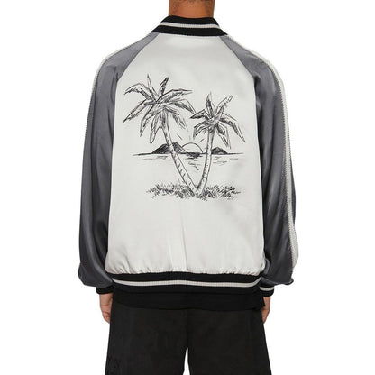 Palm Angels Gray Acetate Bomber
