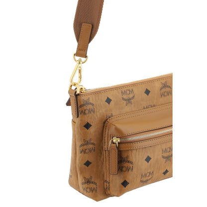 MCM Brown Calf Leather Bos Taurus Shoulder Bag