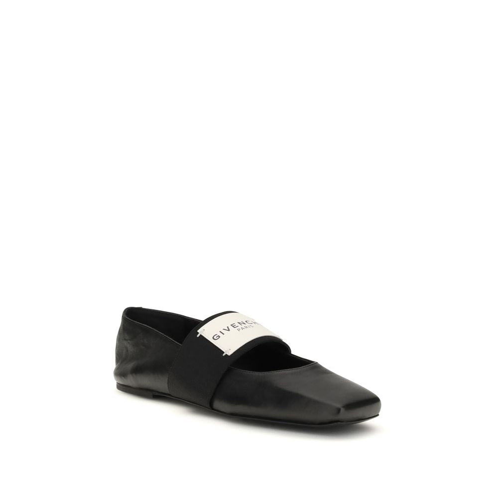 Givenchy Black Lamb Ovis Aries Aries Ballet Flats