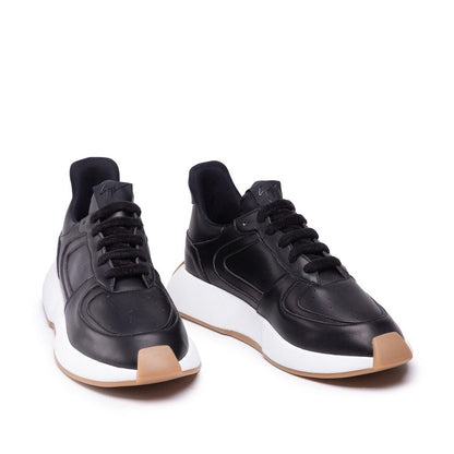 Giuseppe Zanotti Black Calfskin Low Top Sneakers