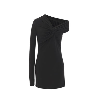 Saint Laurent Black Viscose Casual Dress
