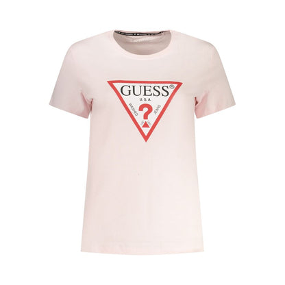 Guess Jeans Pink Organic Cotton Women T-Shirt