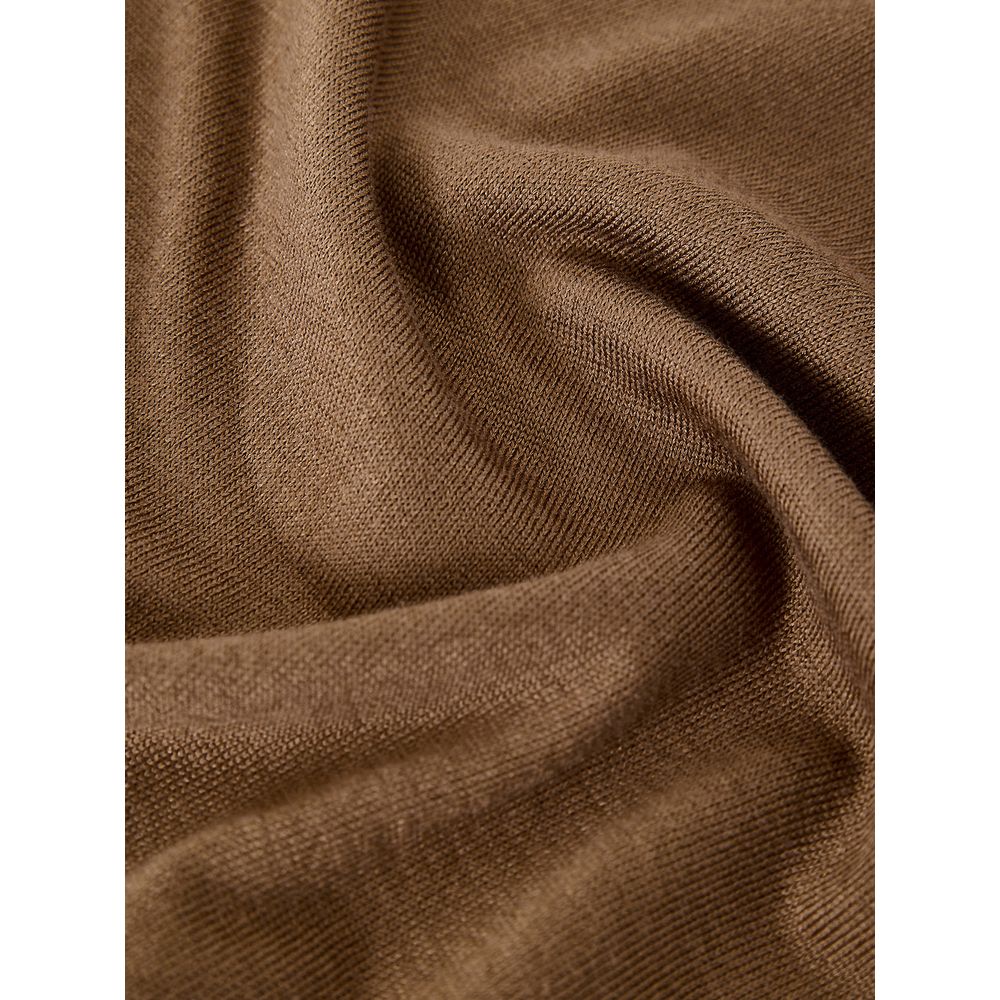 Gran Sasso Brown Silk Sweatshirt