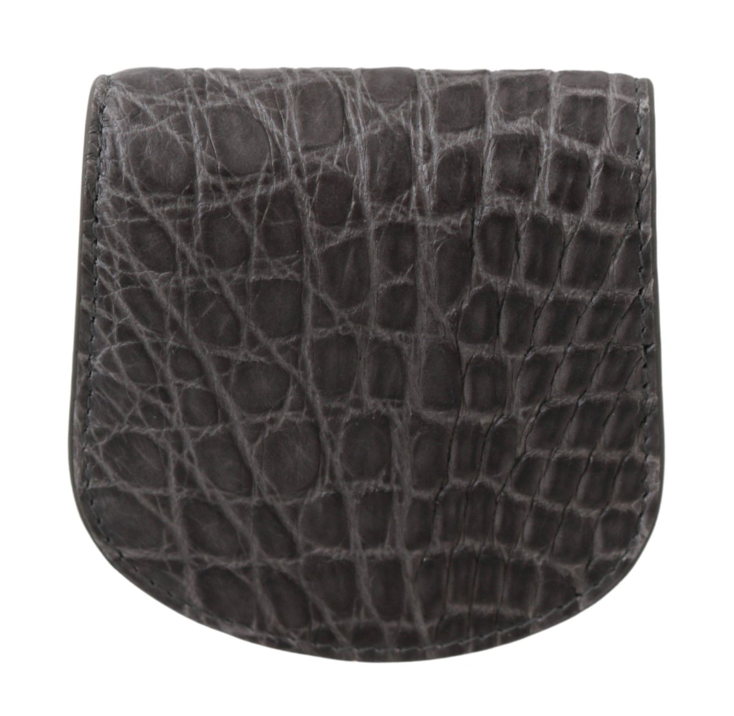 محفظة جيب دولتشي آند غابانا رمادية من الجلد الغريب مع حافظة للواقي الذكري