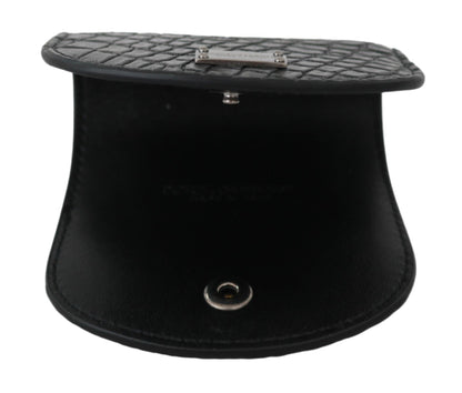 حافظة واقية ذكرية من دولتشي آند غابانا، مصنوعة من الجلد الأسود الغريب