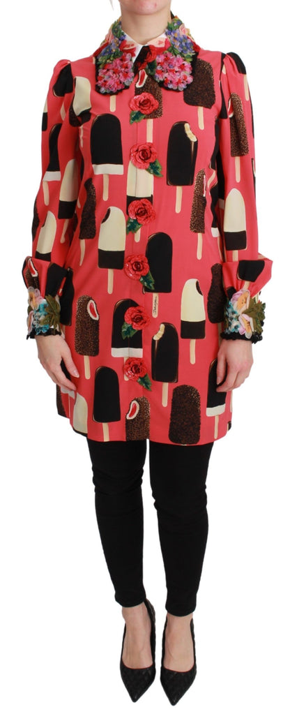 فستان دولتشي آند غابانا الوردي المزين بالترتر