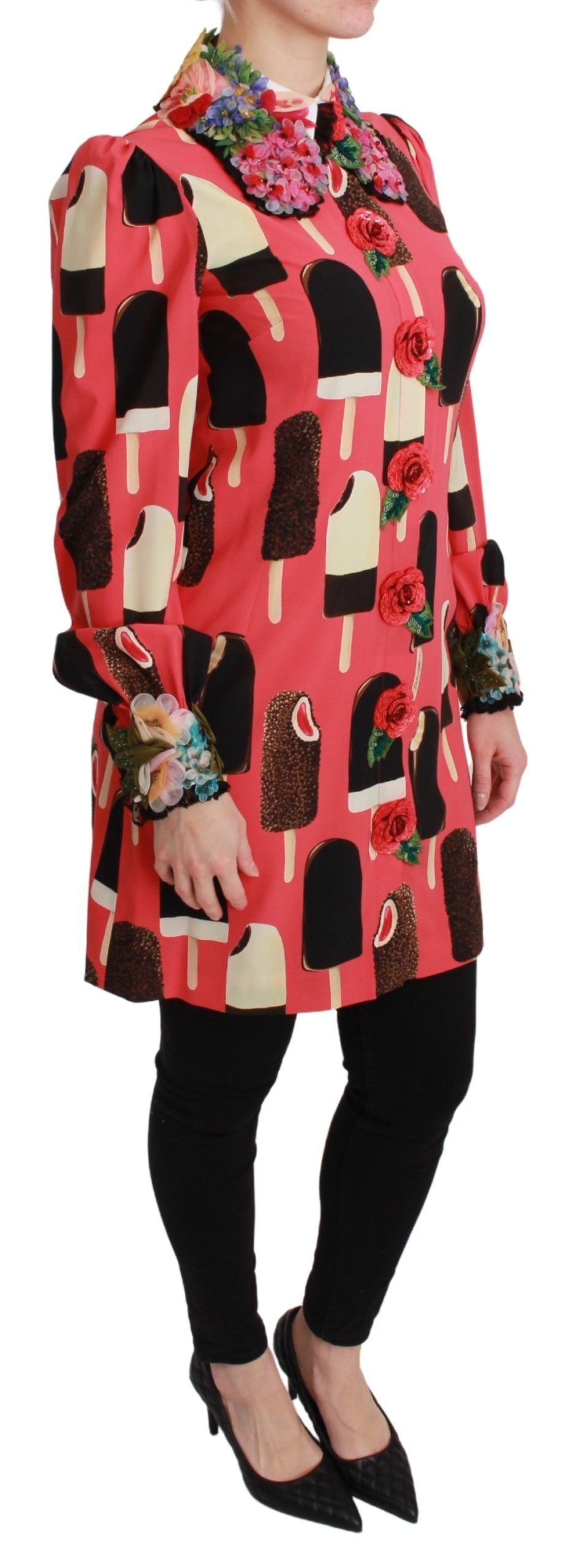 فستان دولتشي آند غابانا الوردي المزين بالترتر