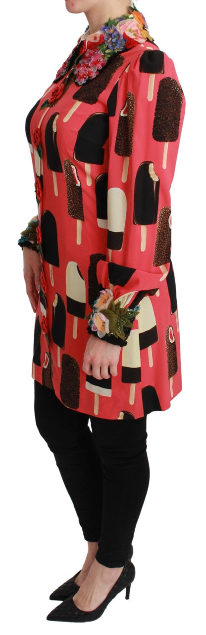 فستان دولتشي آند غابانا الوردي المزين بالترتر