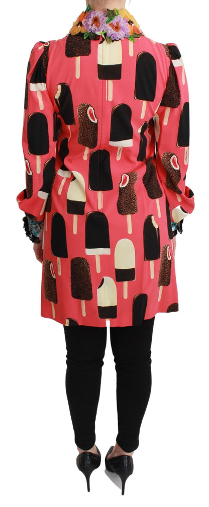 فستان دولتشي آند غابانا الوردي المزين بالترتر