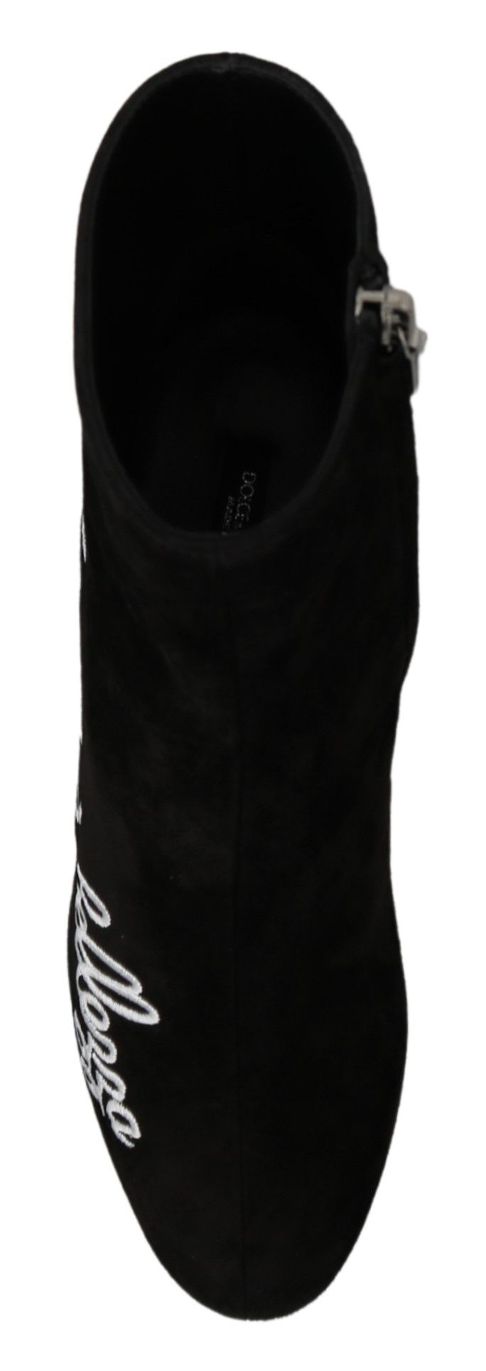 حذاء دولتشي آند غابانا باللون الأسود من جلد الغزال L'Amore E'Bellezza