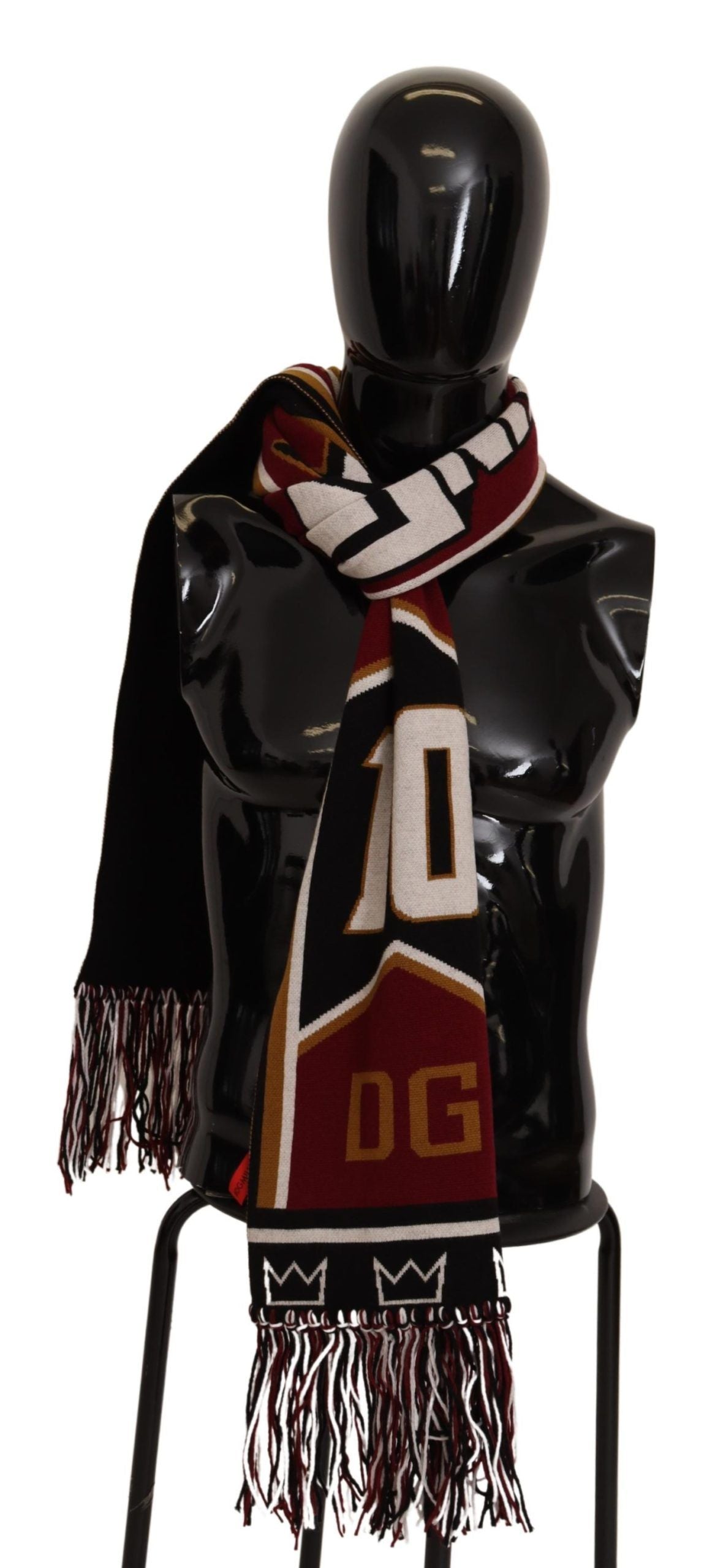 وشاح دولتشي آند غابانا متعدد الألوان من الصوف المحبوك DG King Shawl Wrap