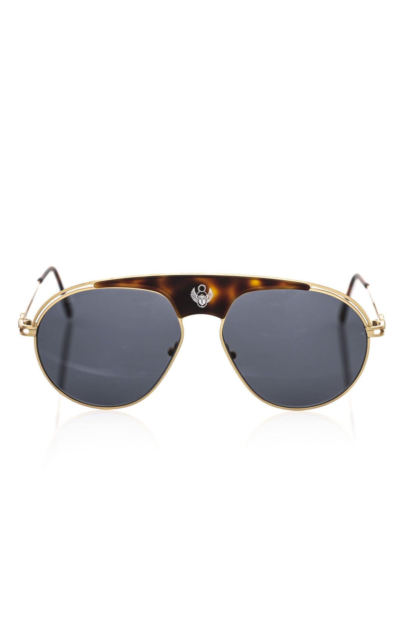 Frankie Morello Brown Metallic Fibre Men Sunglass