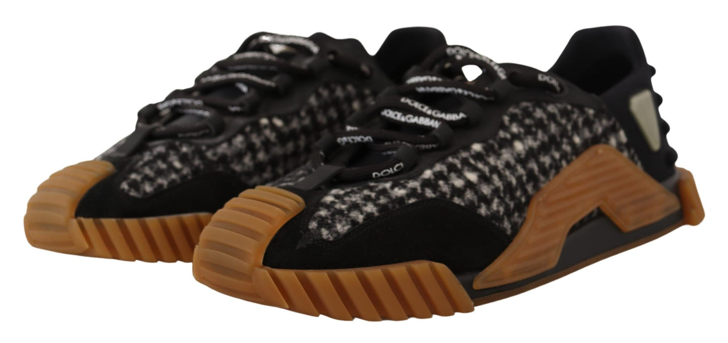 حذاء سنيكرز دولتشي آند غابانا NS1 أسود وأبيض برباط