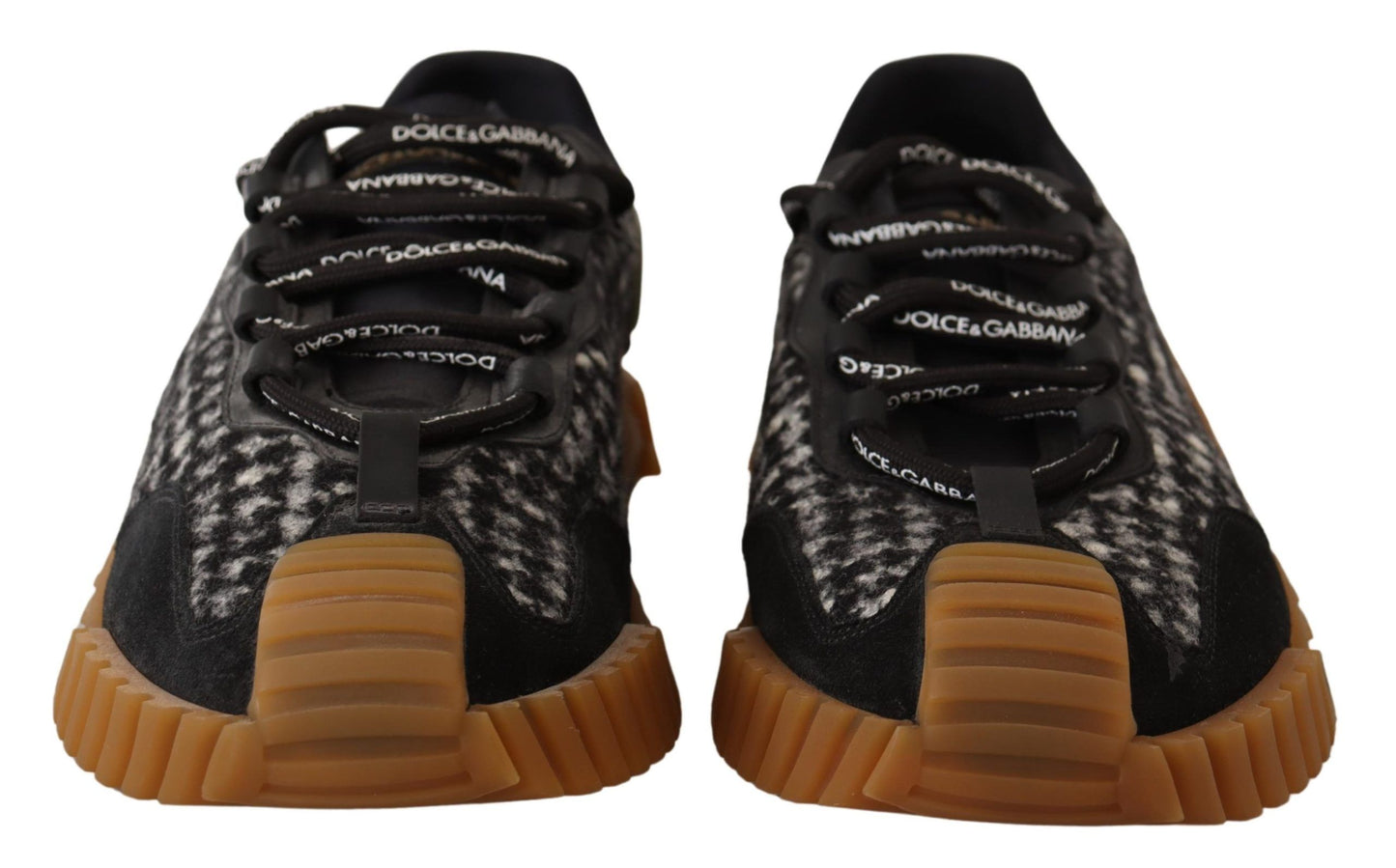 حذاء سنيكرز دولتشي آند غابانا NS1 أسود وأبيض برباط