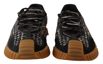 حذاء سنيكرز دولتشي آند غابانا NS1 أسود وأبيض برباط