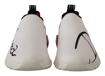 صندل سورينتو أبيض وأحمر من دولتشي آند غابانا، حذاء رياضي