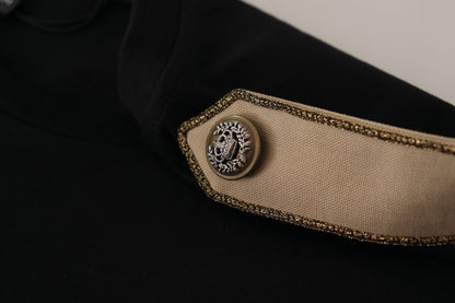 تي شيرت قطني أسود بشعار Dolce &amp; Gabbana