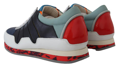 Dolce & Gabbana Multicolor Leather Sport Low Top Sneakers