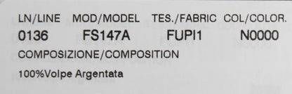 دولتشي آند غابانا وشاح بياقة فرو الثعلب الأسود