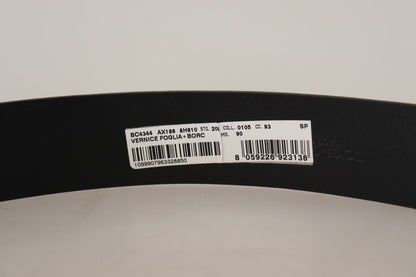 حزام دولتشي آند غابانا بإبزيم من الجلد باللون الأزرق اللامع باللون الفضي