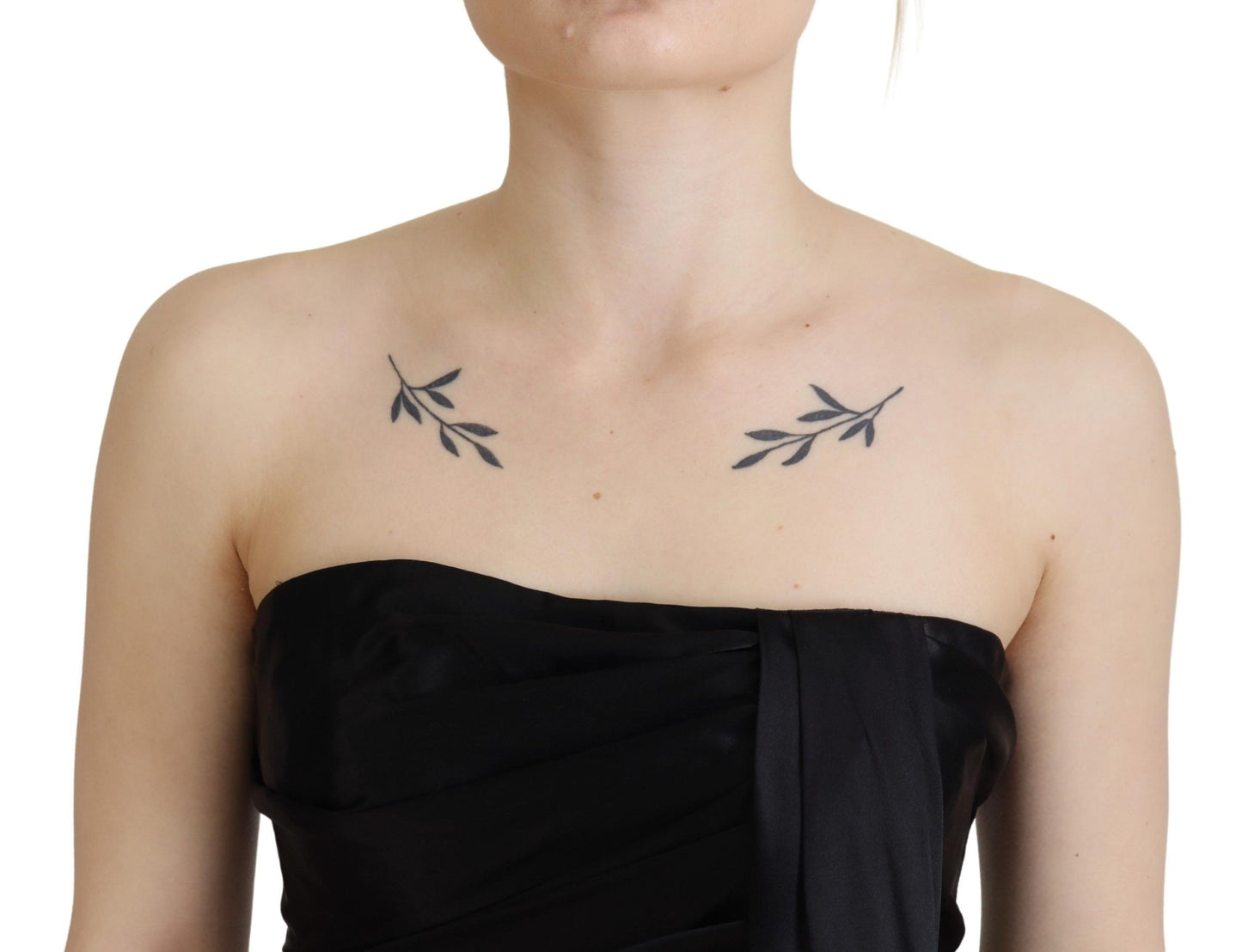 فستان دولتشي آند غابانا قصير من الحرير الأسود للحفلات