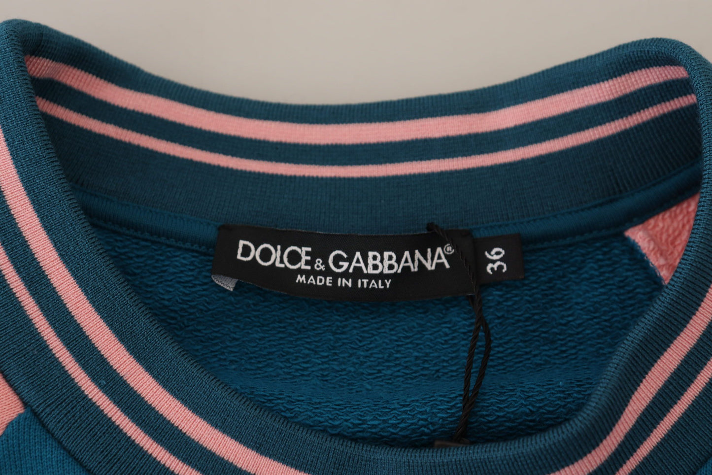 Dolce & Gabbana Blue Pink Queen Sequin Crystal Sweater