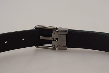 حزام دولتشي آند غابانا أزرق جاكار موير فضي معدني للرجال