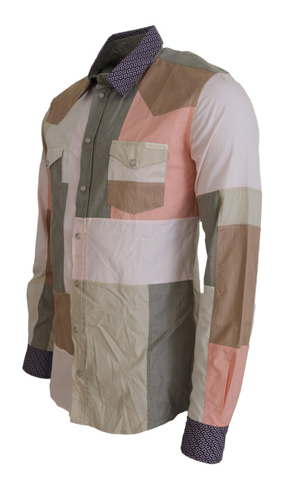 قميص دولتشي آند غابانا متعدد الألوان من القطن المرقّع