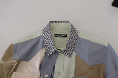 قميص دولتشي آند غابانا متعدد الألوان من القطن المرقّع