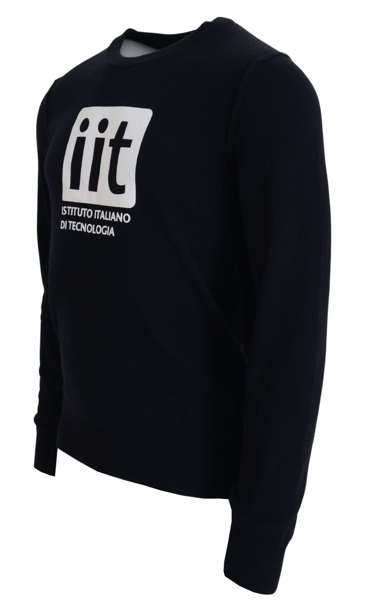 سترة دولتشي آند غابانا زرقاء من الكشمير بطبعة iit