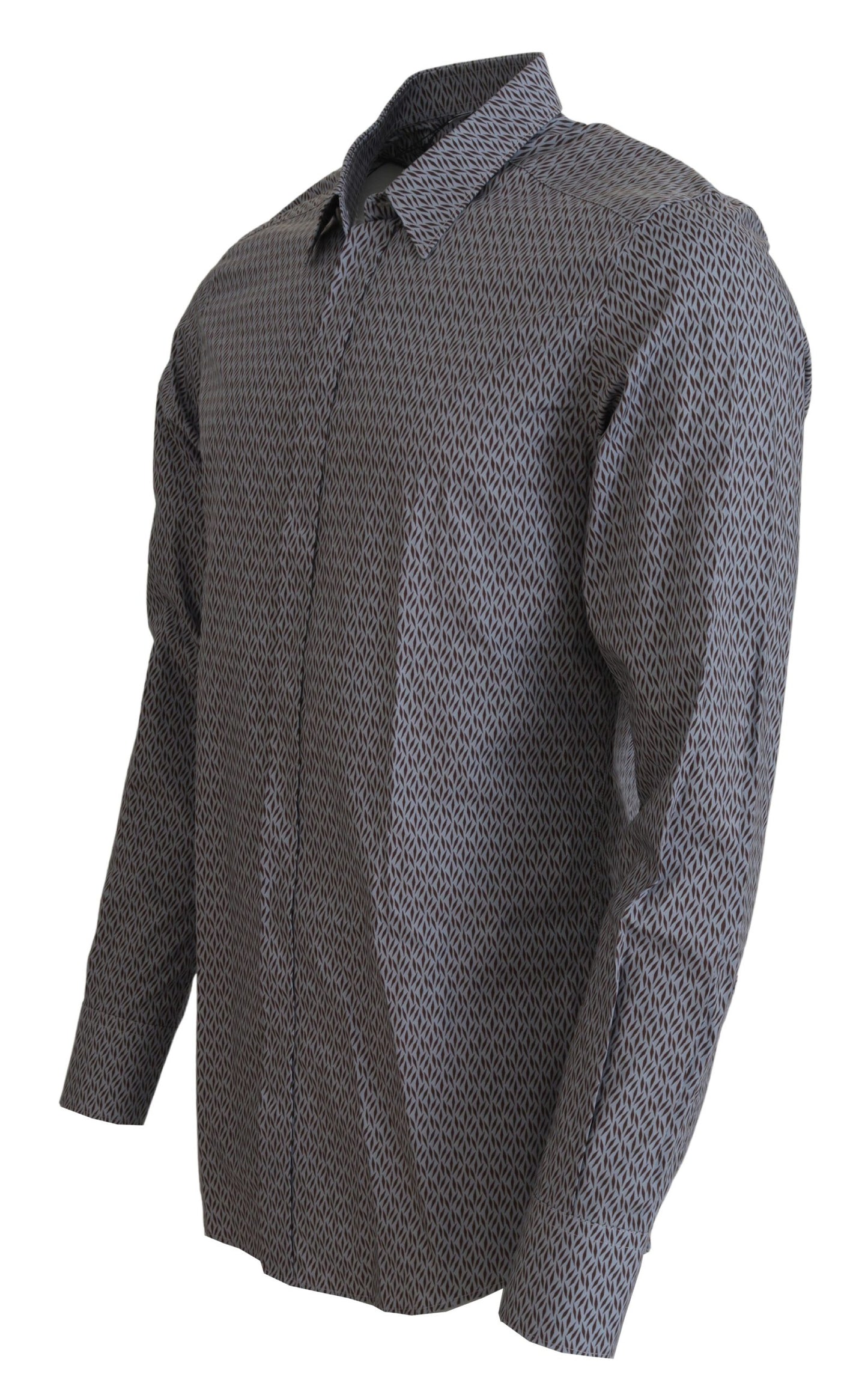 فستان دولتشي آند غابانا رمادي بني ذهبي بقصة ضيقة وقميص رسمي