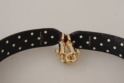 Dolce & Gabbana Red Exotic Leather Crystals Bag Shoulder Strap