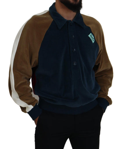 سترة دولتشي آند غابانا متعددة الألوان من القطن بياقة