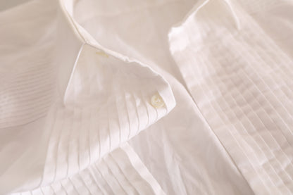 قميص سهرة رسمي من القطن باللون الأبيض الذهبي من دولتشي آند غابانا