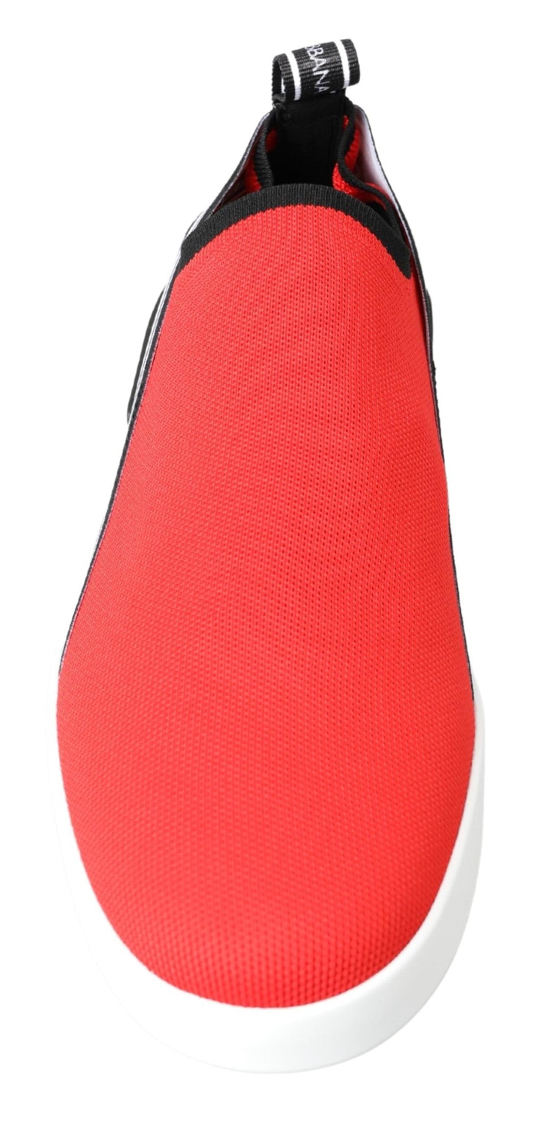 حذاء رياضي مسطح أحمر أبيض من دولتشي آند غابانا