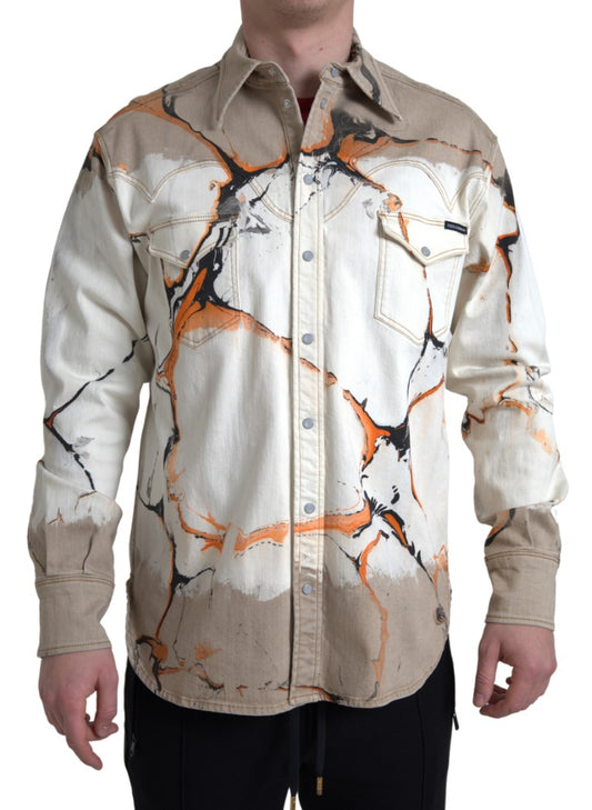 قميص جينز متعدد الألوان من دولتشي آند غابانا