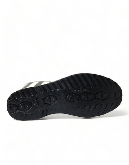 حذاء دولتشي آند غابانا أسود مطاطي مسطح يصل إلى الركبة