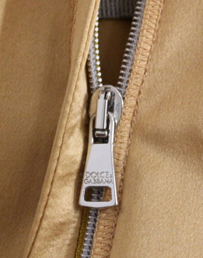 فستان من الحرير البرونزي من دولتشي آند غابانا