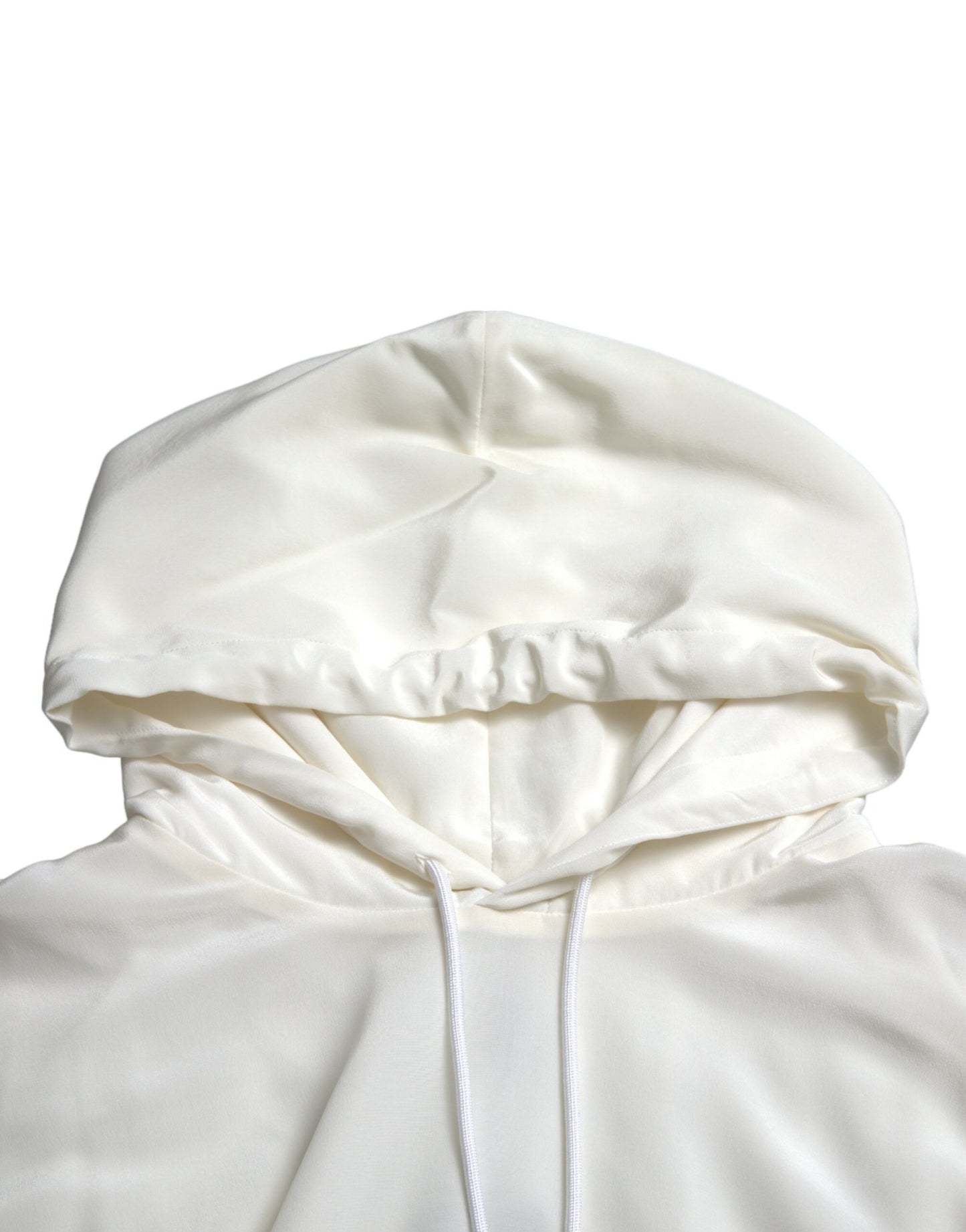 سترة دولتشي آند غابانا بغطاء رأس وطبعة زهور بيضاء